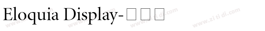 Eloquia Display字体转换